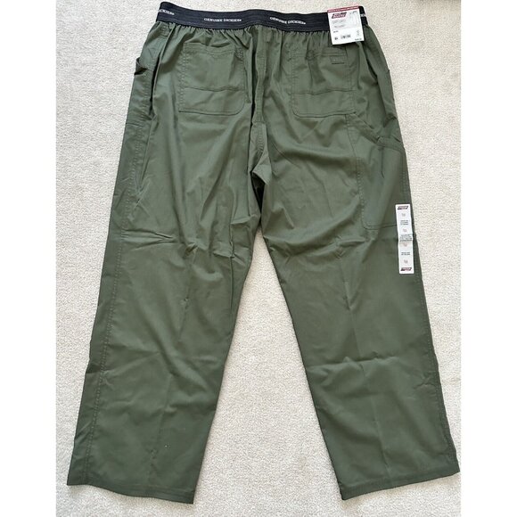 NWT Genuine Dickies Pull-On Cargo Pants Scrubs Army Green Women's Size XXL - Picture 3 of 12